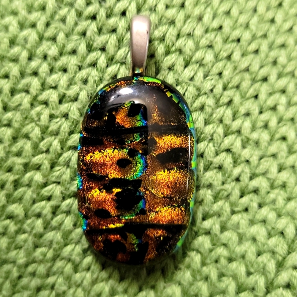 Hand-blown glass pendant